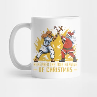 Santa & Jesus: The Battle For The Real Meaning of Christmas Mug